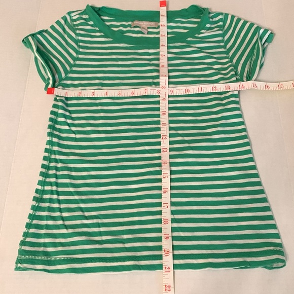 Banana Republic Green and White Stripped Women’s Blouse 100% Cotton - Picture 3 of 5